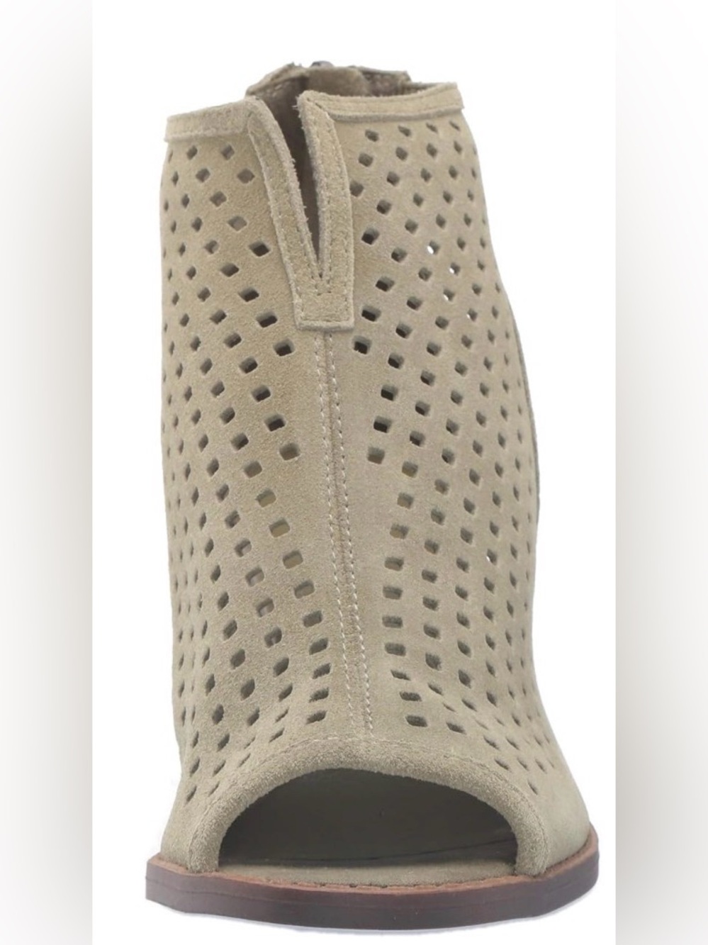 NIB [Dirty Laundry] Tessa Perforated Suede Peep-Toe Low Block Heel Women’s 9.5 - Picture 3 of 12